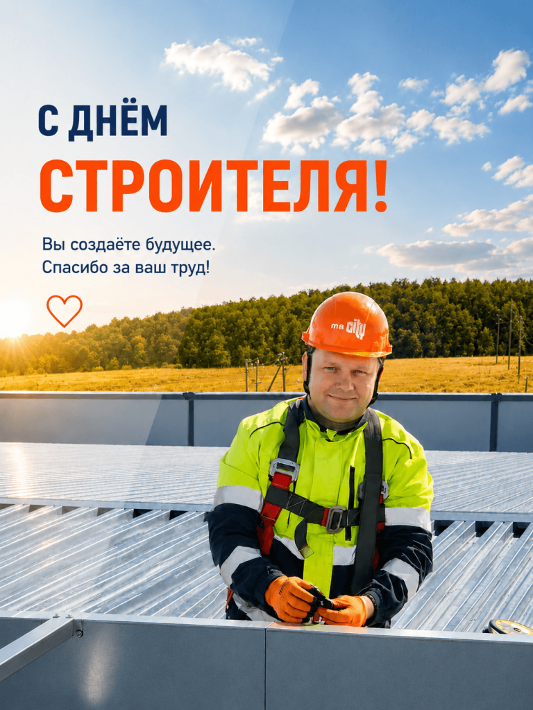 С Днем строителя от компании М8 Сити С Днем строителя от компании М8 Сити