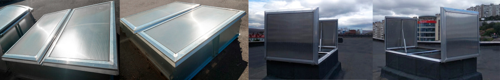 Двустворчатый люк дымоудаления М8 Сити